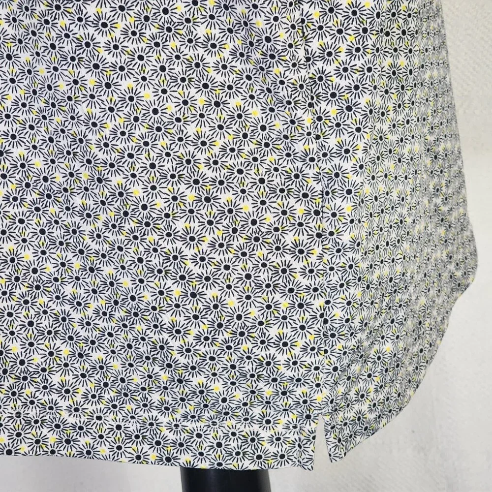 EP Pro Tour Tech Black White Yellow Floral Sleeveless Poly Span Golf Tank Sz XL - Picture 8 of 16